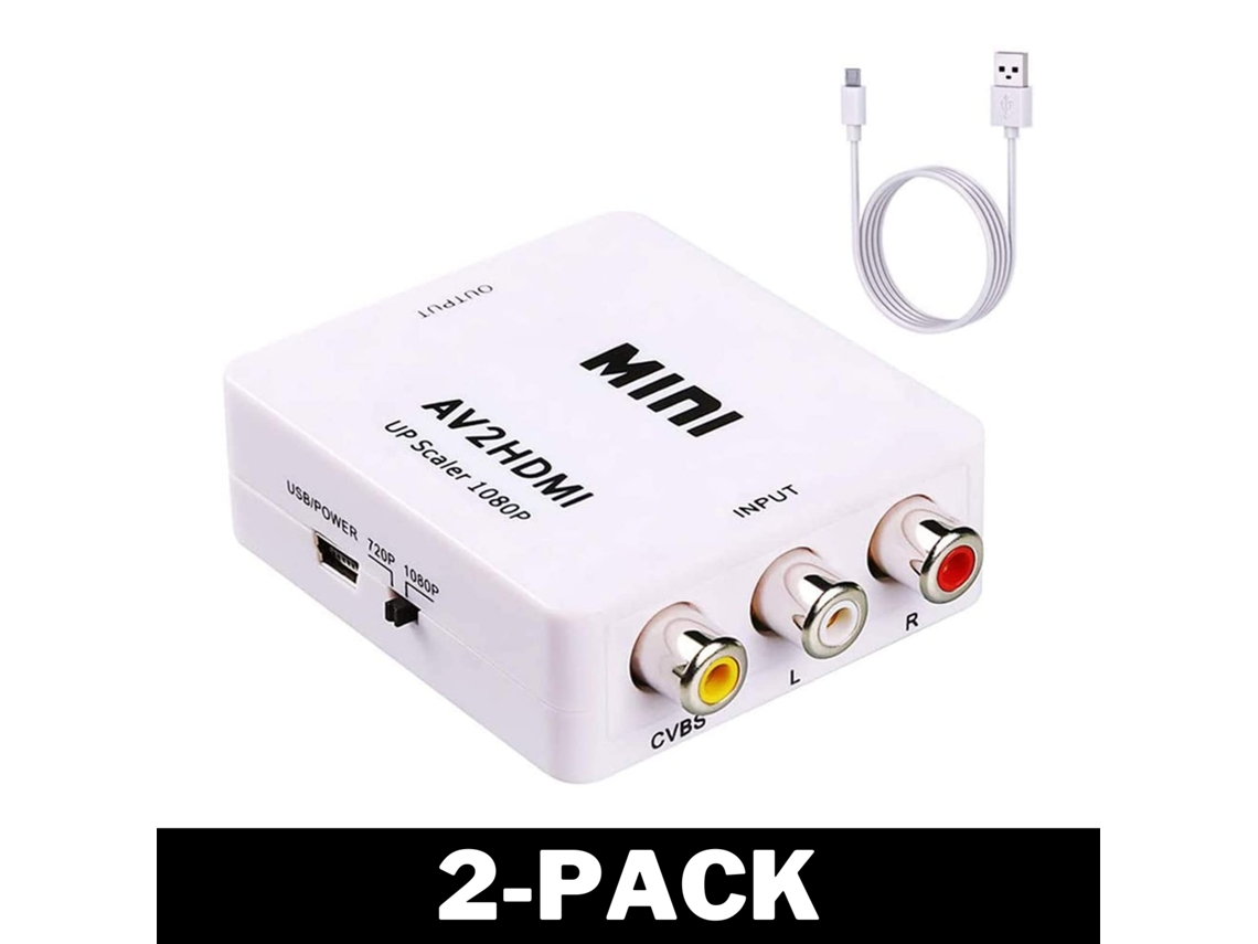 Conversor RCA para HDMI para consoles Nintendo e Sony, Slowmoose White
