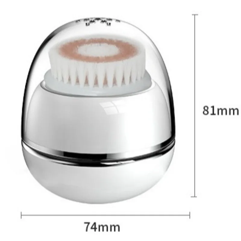 (branco) Aparelho elétrico vibratório para limpeza facial, limpador de pele em Prova D'água