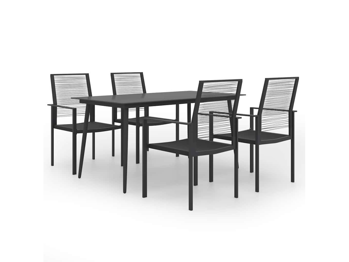 Dining Set, Dining Sets Vidaxl Preto Aço (n/a)