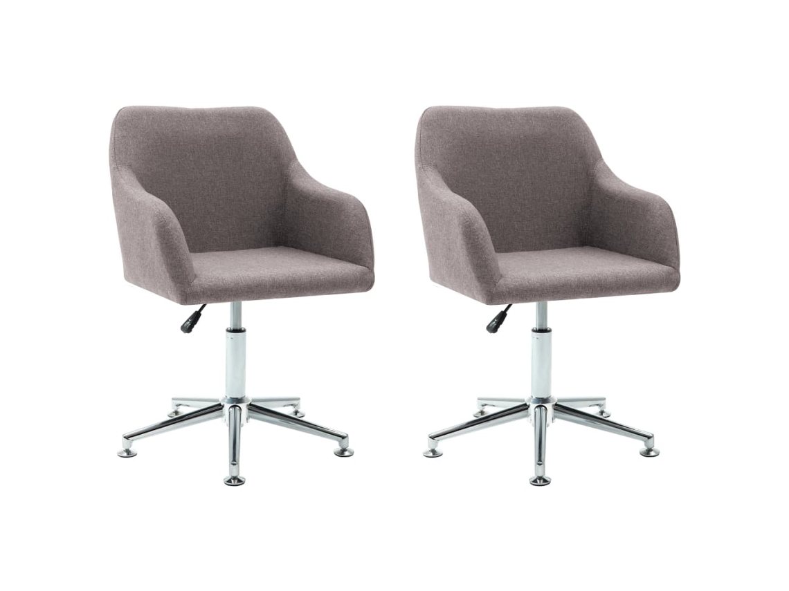 Dining Chair, Dining Chairs Vidaxl Cinzento-acastanhado Tecido (n/a)