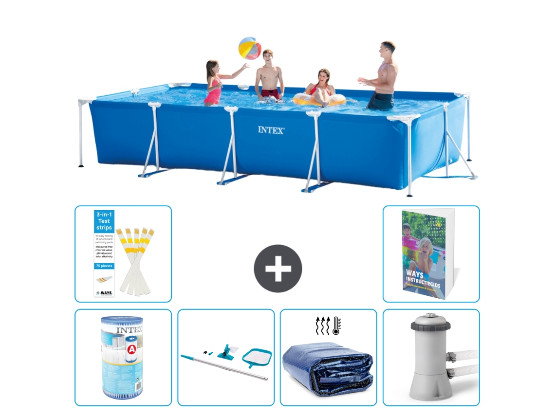 Piscina com Estrutura Retangular 450x220x84 Cm 5 peças S20 INTEX