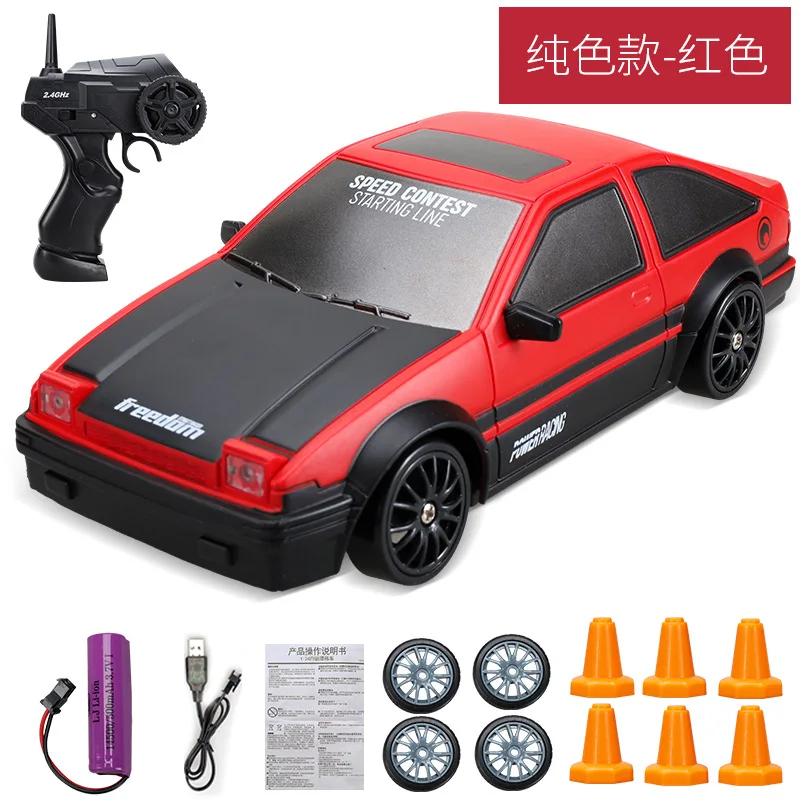 Carro De Drift Com Controle Remoto 2.4g, Tração Nas Quatro Rodas, Bateria De 3.7v 500mah.