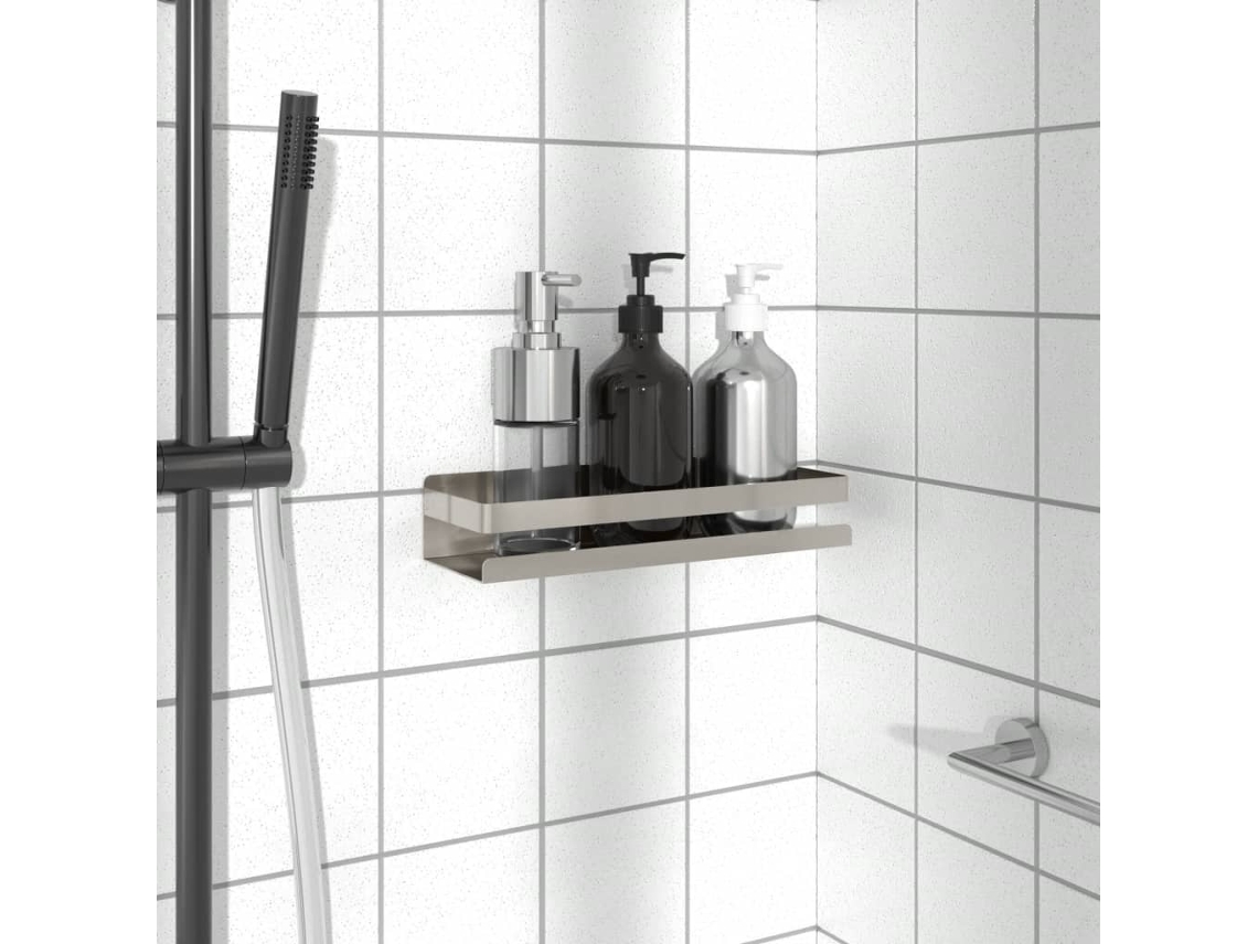 Vidaxl Prateleira De Chuveiro 30x10x6 Cm Aço Inoxidável 304 Escovado