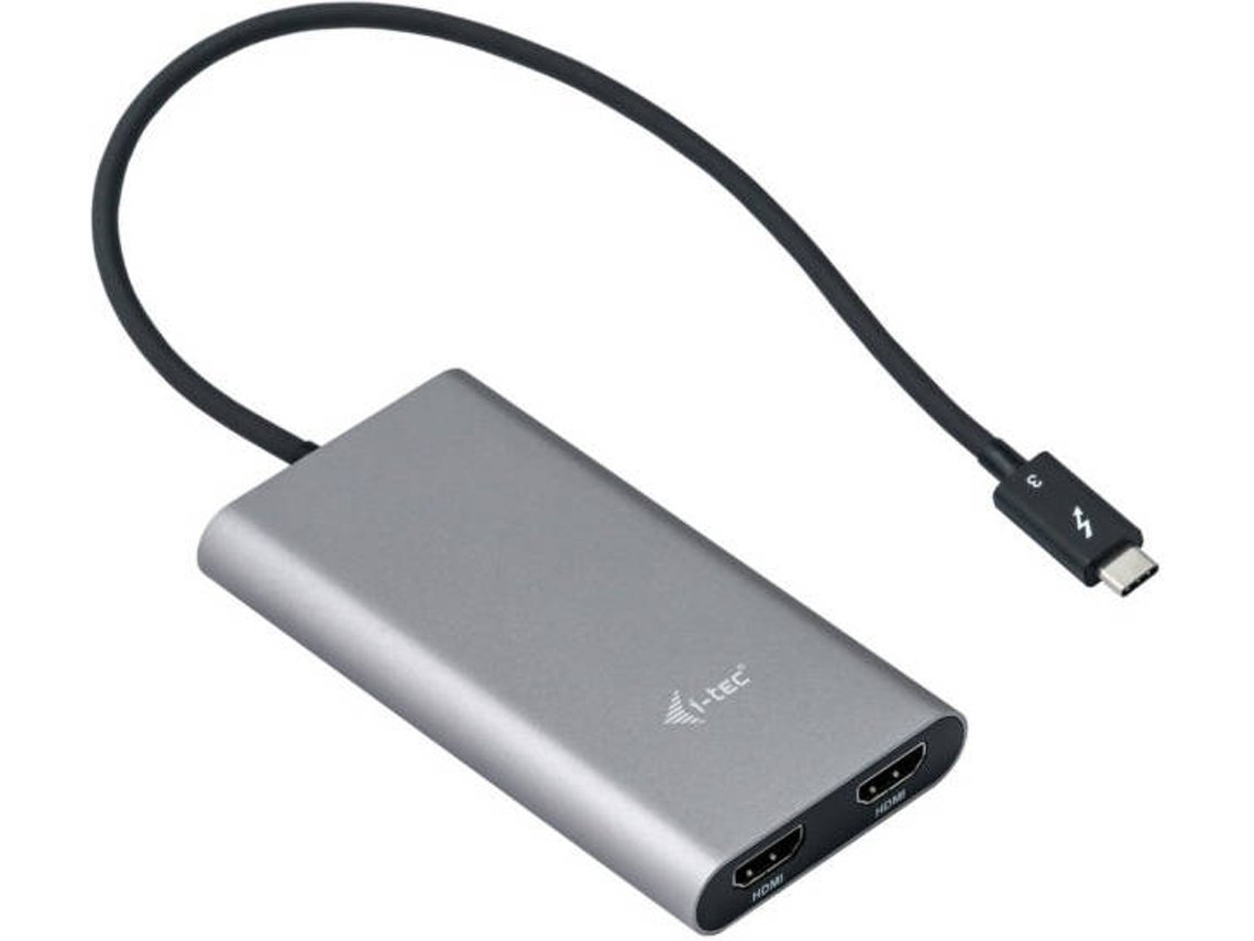 Adaptador I-TEC TB3DUAL4KHDMI (HDMI-HDMI - Cinzento)