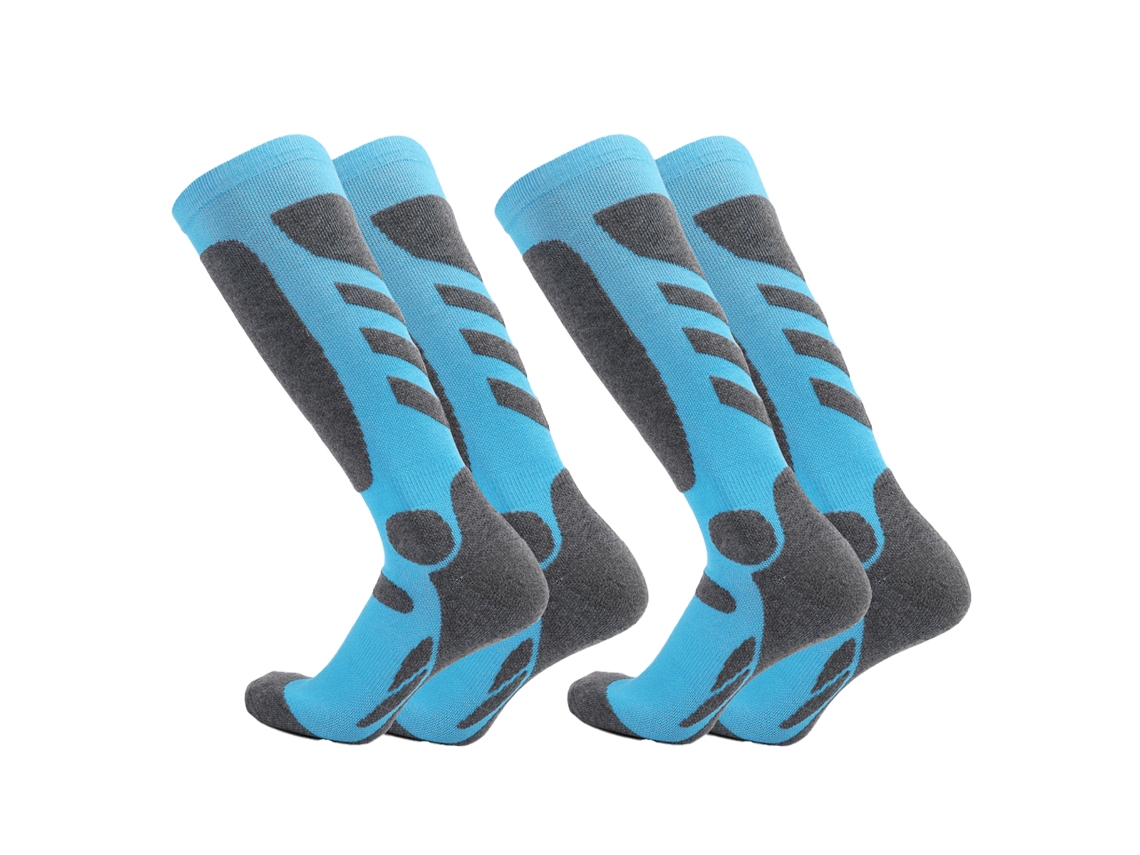 Meias De Esqui 2 Pares, Meias Térmicas Até O Joelho Para Snowboard, Caminhadas, Clima Frio, Neve, Caça Aquaforge