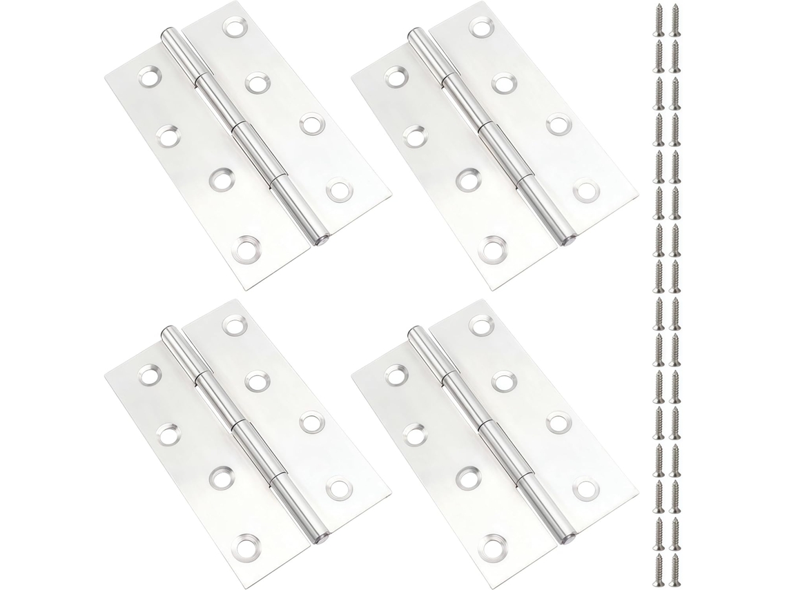 Dobradiças Para Armário, Pacote Com 4 Dobradiças Automáticas De Mola Para Fechamento Portas, Dobradiças Pequenas