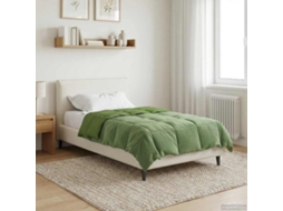 Vidaxl Edredom De Verão Simples Verde 155 X 200 Cm Microfibra