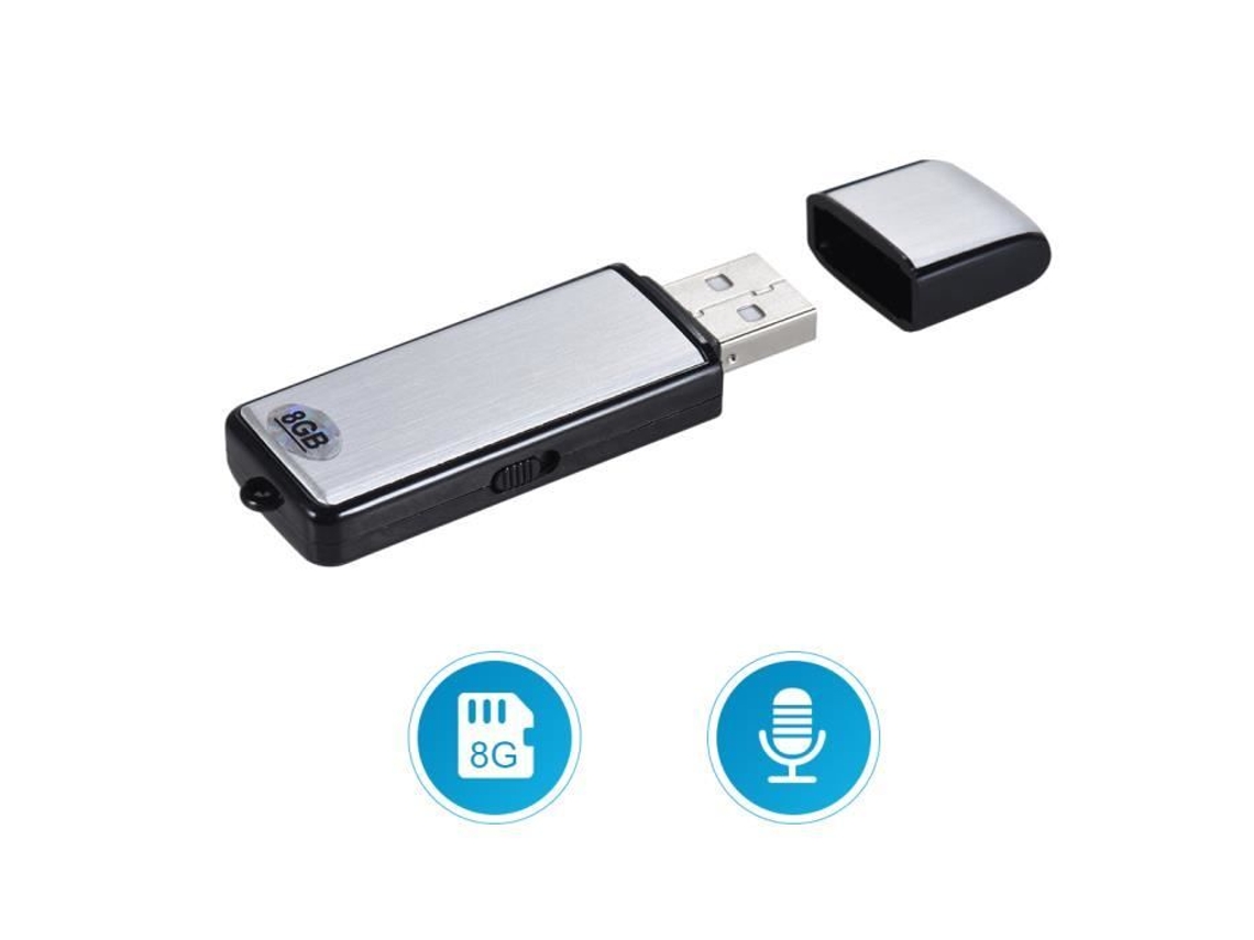 AIBECY 8Gb Digital Dictaphone Usb Stick Spy Recorder Flash Drive Digital 18 Horas de Gravação Recarregável Para-71