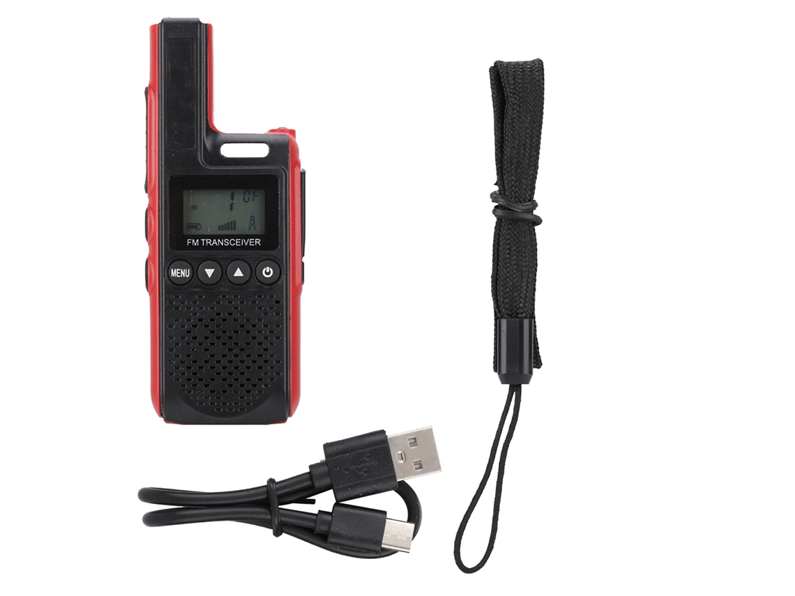 Rádio Walkie Talkie Portátil Mini Uhf De Negócio Com Duas Vias (vermelho)