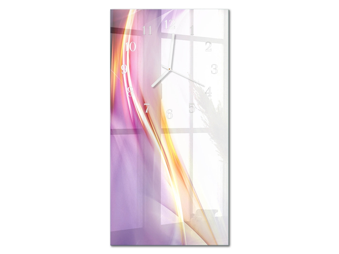 Relógio De Parede De Vidro Multicolor Espelharte (30x60 Cm)