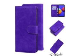 Capa De Celular Flip Em Couro Sintético Com Toque Suave E Cor Pura Para Samsung Galaxy A01 Core / M01 Core