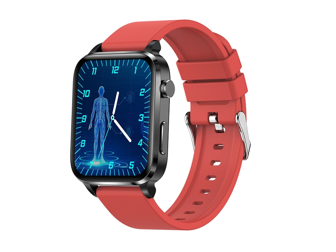 Smartwatch F100 Frecuencia Cardíaca Azúcar En La Sangre Salud Sueño Temperatura Corporal Monitoreo Rojo