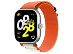 Bracelete para Xiaomi Band 9 Pro / 8 Pro Nylon Alpine Loop Laranja e Branca XIAOMOYU