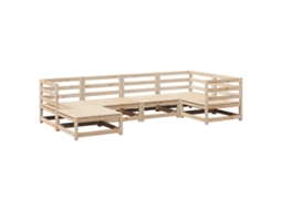 Conjunto de 6 Sofás de Jardim Madeira de Pinho Maciça MAISON EXCLUSIVE