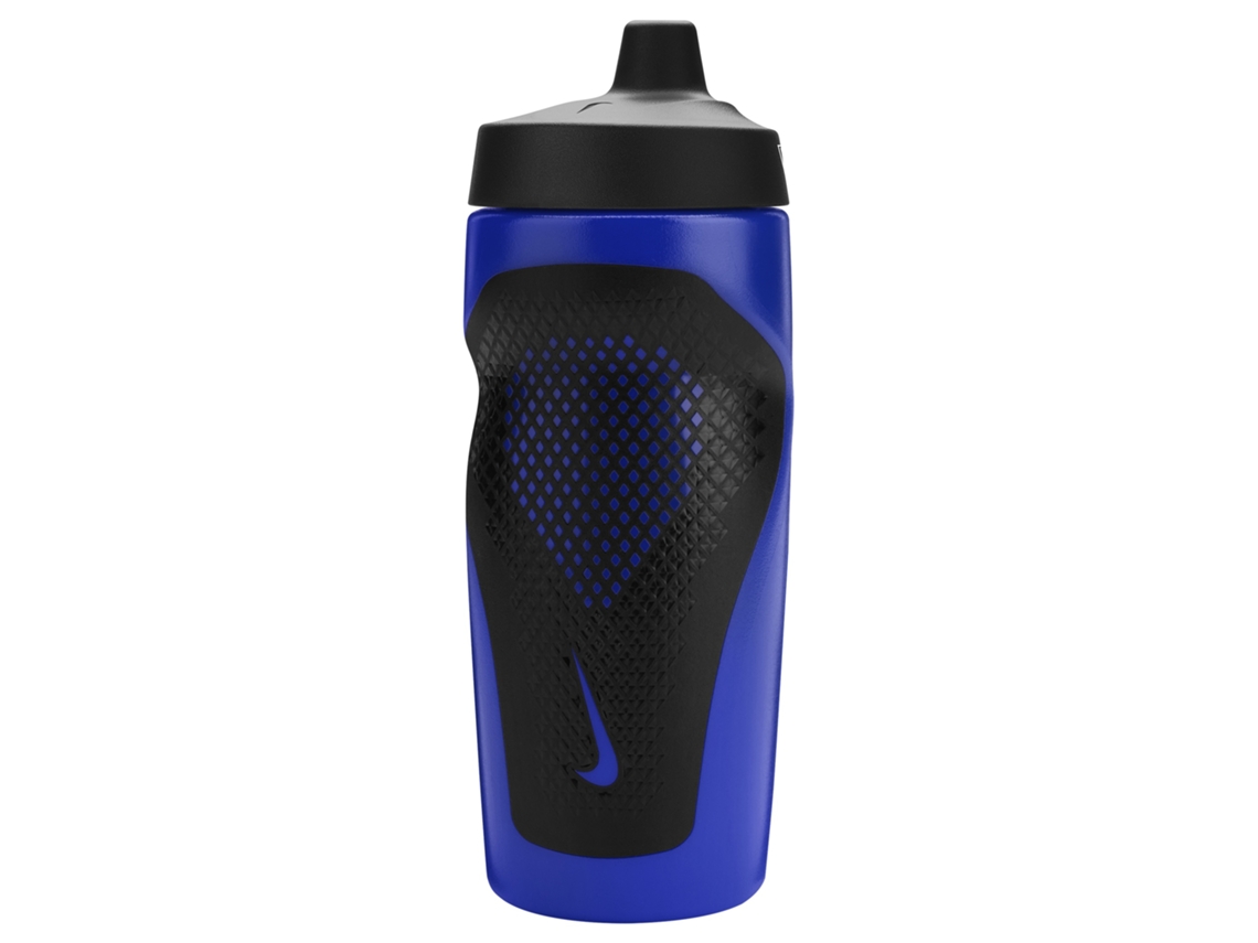 Garrafa Esportiva Nike Refuel Grip 550ml Azul E Preta Livre De Bpa