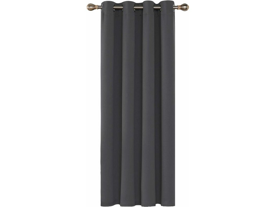 Cortinas Blackout Isolantes Térmicas, 140 X 240 Cm (largura X Altura), Cortinas Para Sala De Estar E Quarto, Design Moderno Com Ilhós, Cinza Escuro,