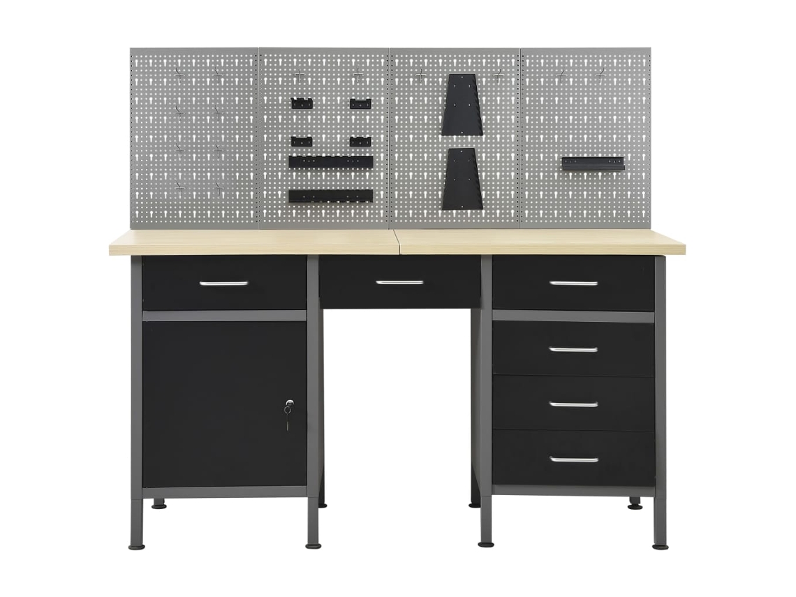 Bancada de Trabalho com Quatro Paineis de Parede MAISON EXCLUSIVE