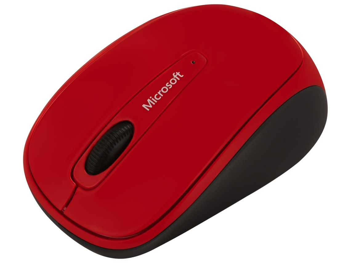 Rato MICROSOFT 3500 (Wireless - Casual - 1000 dpi - Vermelho)