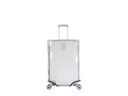 Capa de Bagagem Transparente em Pvc, Cinza, com Fecho de Velcro Grande, 66 Cm BRILVIBERA (26 Polegadas)