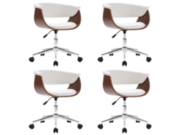 Dining Chair, Dining Chairs Vidaxl Branco Couro Artificial (n/a)