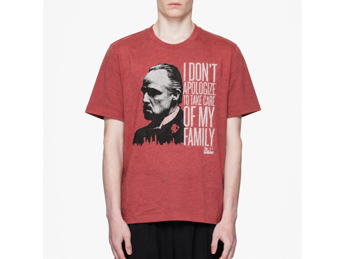 Rockinstone Godfather No Apologies Heather Red Adult T-shirt Size:xl