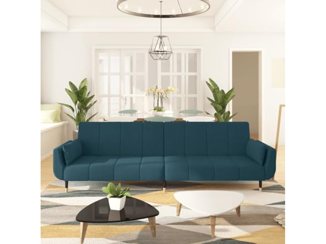 Sofa Bed, Sofa Beds Vidaxl Azul Veludo (n/a)
