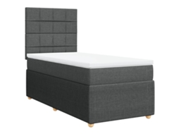Box Spring Bed, Box Spring Beds Vidaxl Cinzeto Tecido (90 X 190 Cm)