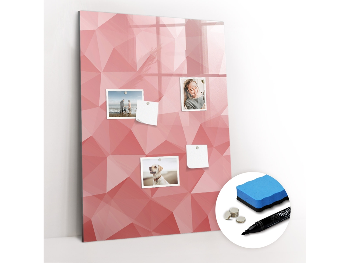 Quadro Magnético Abstração De Triângulos Para O Quarto Das Crianças Espelharte (70x100 Cm)