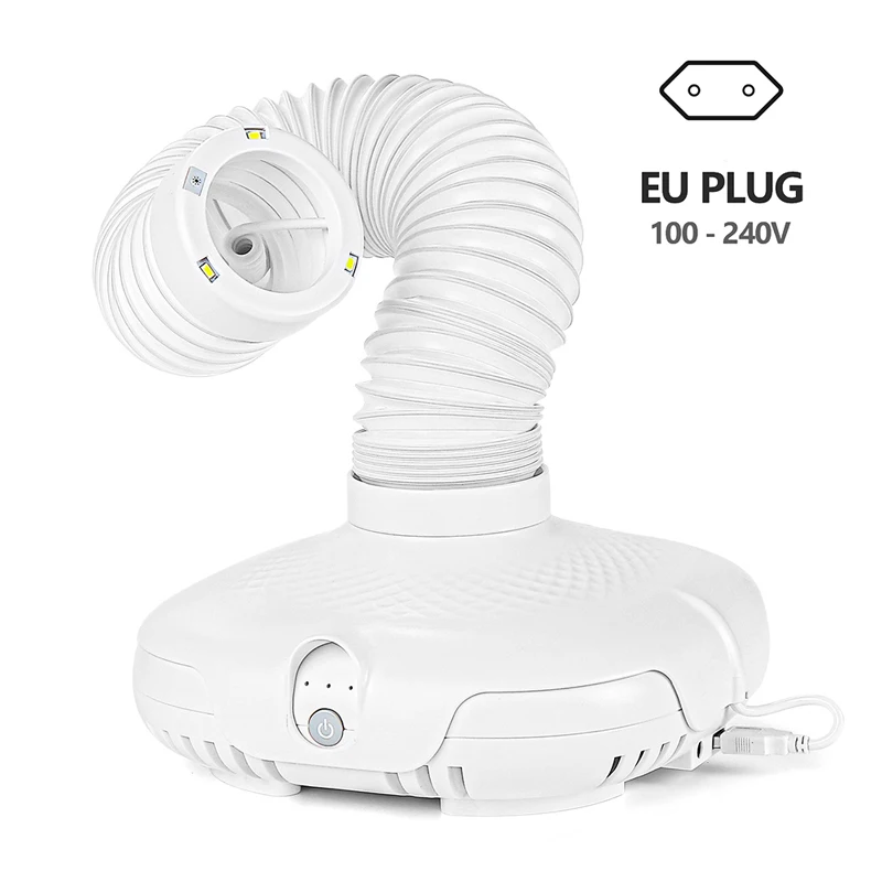 (plugue Padrão Europeu) Aspirador De Unhas Multifuncional Com Tubo De Luz Led Flexível