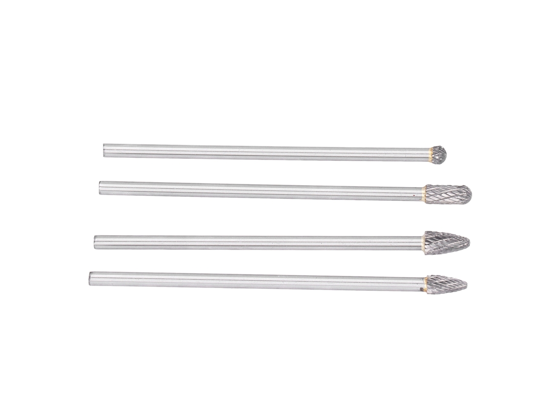 Conjunto De 4 Limas Rotativas De Carbono Com Extensão Laxiscreed Para Corte E Escultura De Precisão