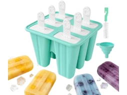 Formas De Silicone Para Sorvete, Antiaderentes, Com 6 Cavidades