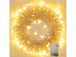 Cordão de Luzes Led À Prova D'água, Alimentado por Bateria MDUG (luz Quente, 10m80 Leds)