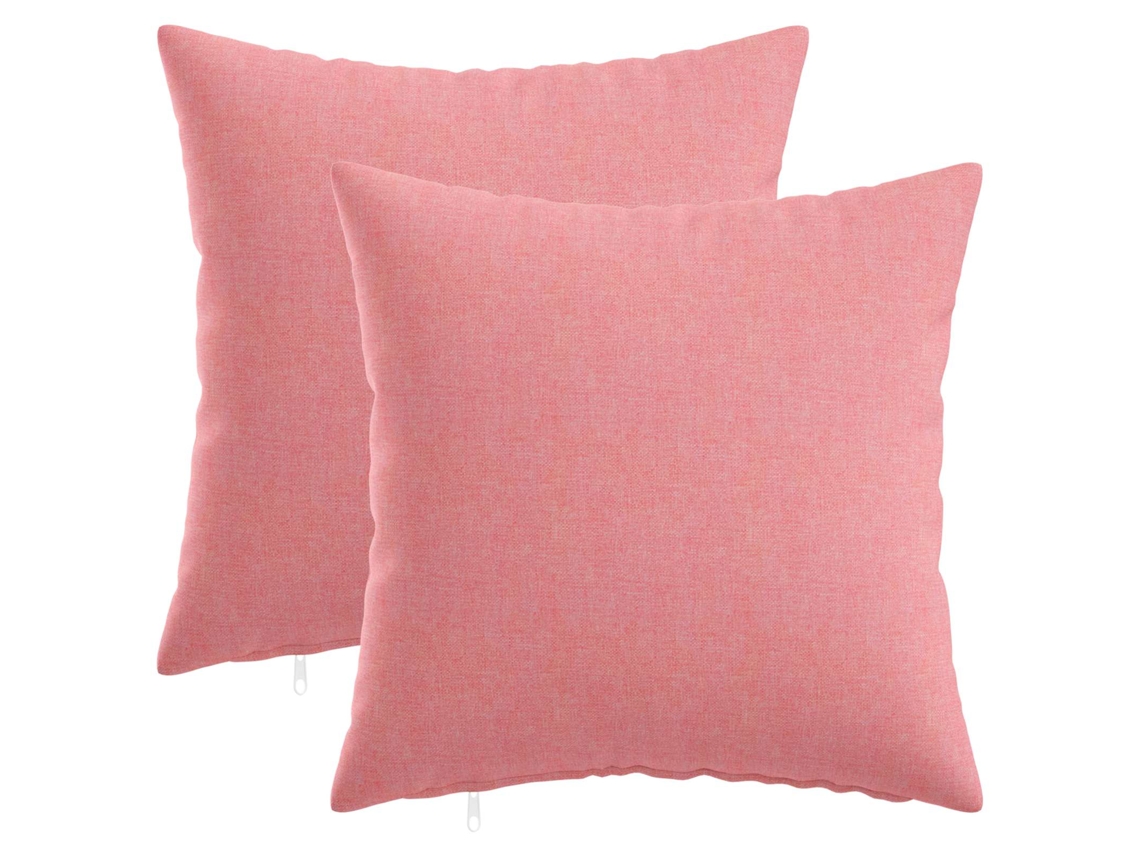 Vidaxl Capa Almofada 2 Unid. Heerlen Rosa 35 X 35 Cm Tecido
