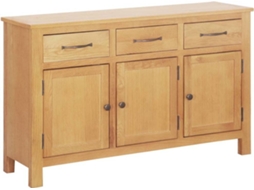 Conjunto 1 Móveis De Jantar Vidaxl Castanho Madeira De Carvalho Maciça (112 X 33.5 X 70 Cm)