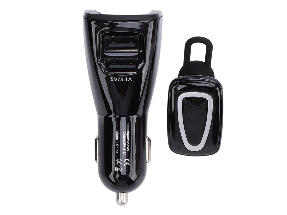 Fone de Ouvido Bluetooth Sem Fio com Carregador de Carro Usb e Carregamento Magnético | S/MARCA