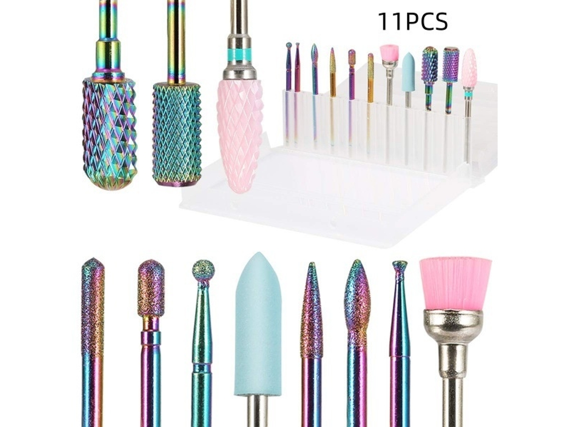 Elysve Kit De Manicure Portátil 11 Peças Colorido, 32 Polegadas, Sem Fios Para Unhas