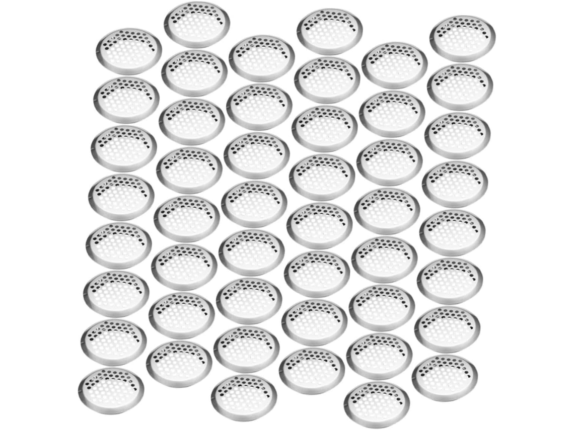 100 Peças De Grelhas De Ventilação Redondas Para Móveis E