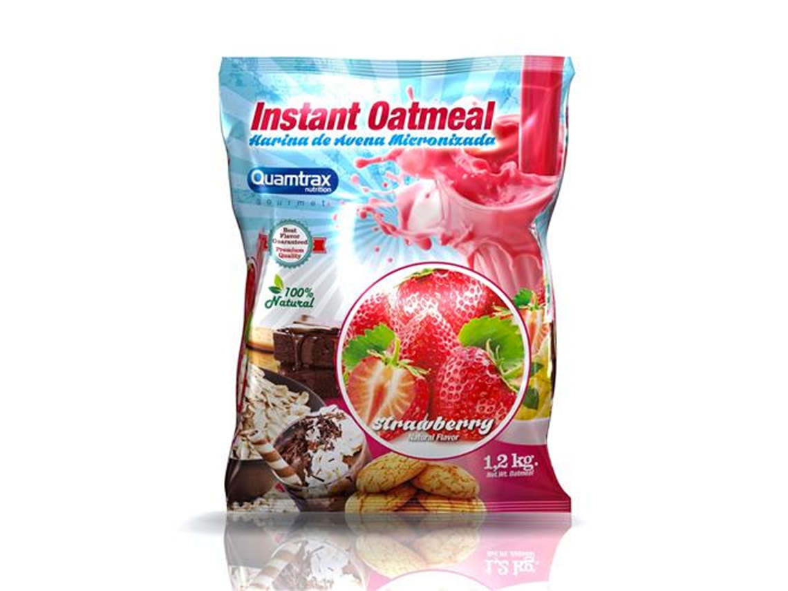 Instant Oatmeal 1,2 Kg Morango Da Quamtrax