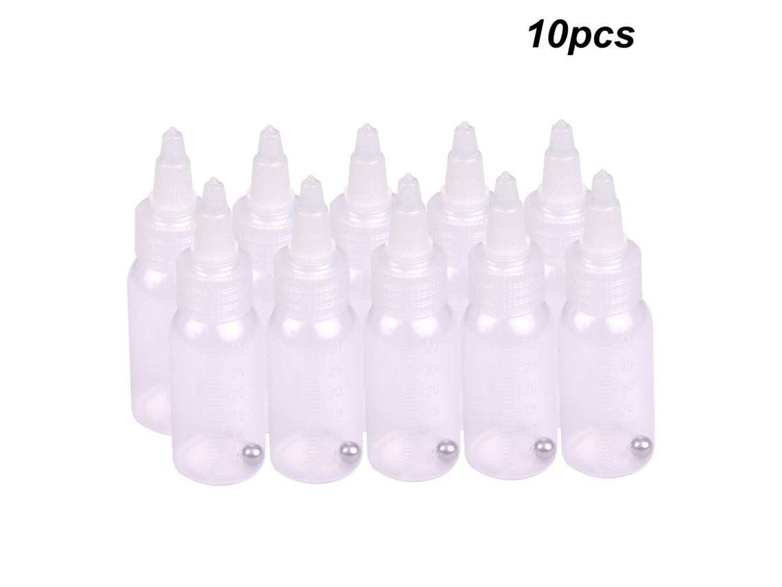 10 Frascos De Tinta Para Airbrush 35cc Pp Anti-fugas Acessórios Airbrush