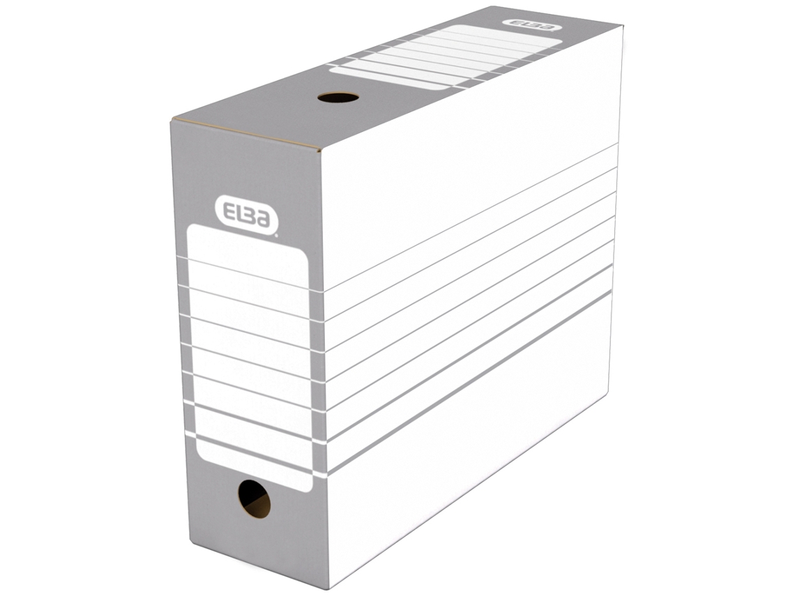 Caixa de Arquivo ELBA Largura 100 Mm A4 Branco/Cinza