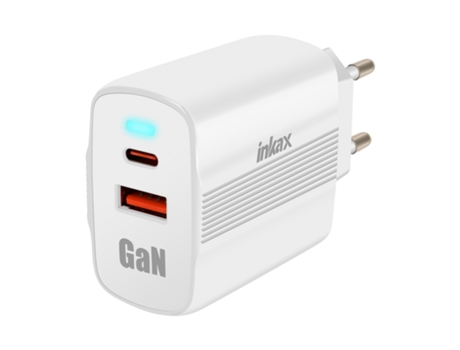 Carregador Parede Usb-c Gan Carregamento Inkax Branco