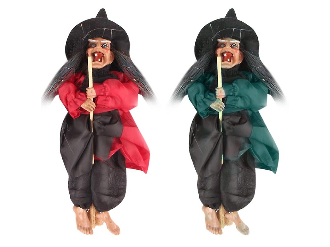 2 Unidades de Pingente de Bruxa para Decorações de Halloween ALLINLESS