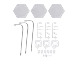 Mali suporte para Bonecos de Ação 3 Pack Base de Exibição Flexível Abs Aço Inox para Modelos de 6 Polegadas Transparente