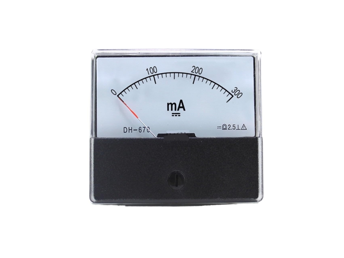 Amperímetro De Mesa Analógico Dh-670 Ma Com Ponteiro Cc