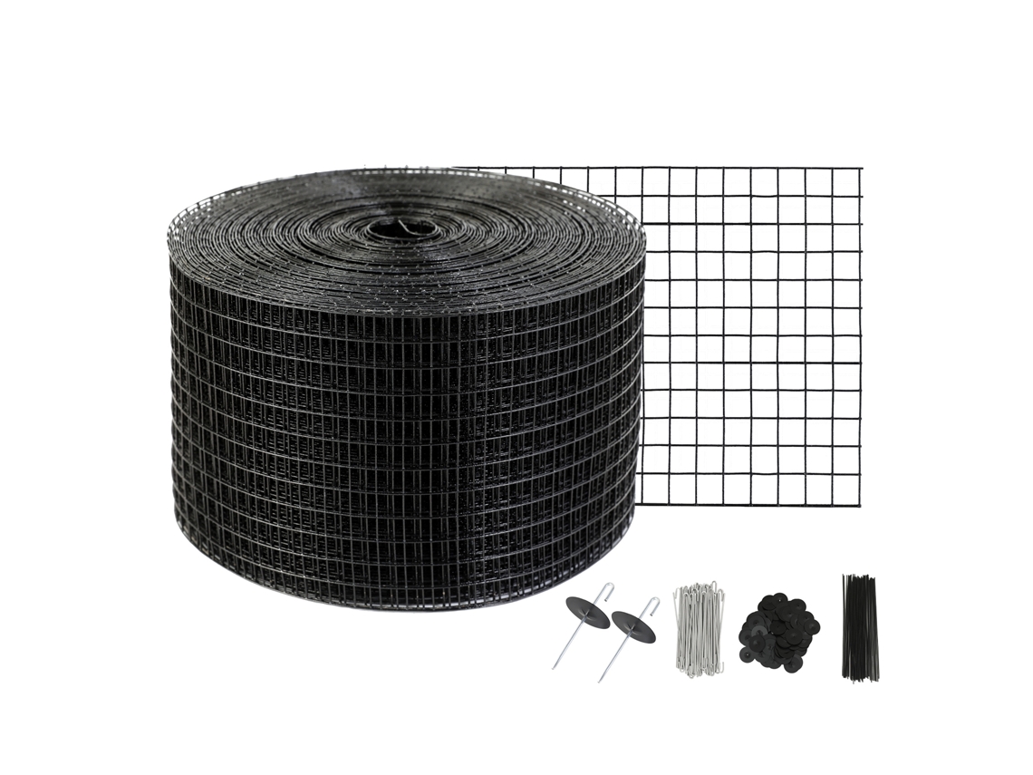 VEVOR 8In X 100Ft Painel Solar Bird Guard Critter Guard Roll Kit 100Pcs Fixadores