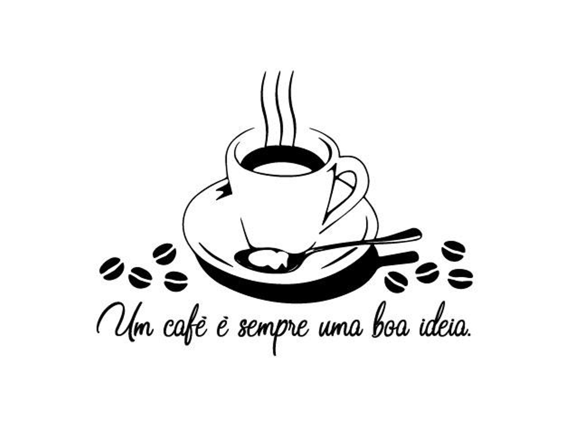 Vinil MyStickit Autocolante Um Café Boa Ideia