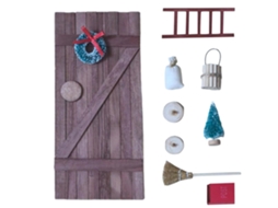 Kit Acessórios Casa Boneca 9 Peças Gnomos Natal