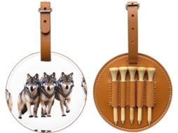 Bolsa para Guardar Tees de Golfe Wolf Pack, Preta Fácil de Transportar e Mais Eficiente para Jogar Golfe.