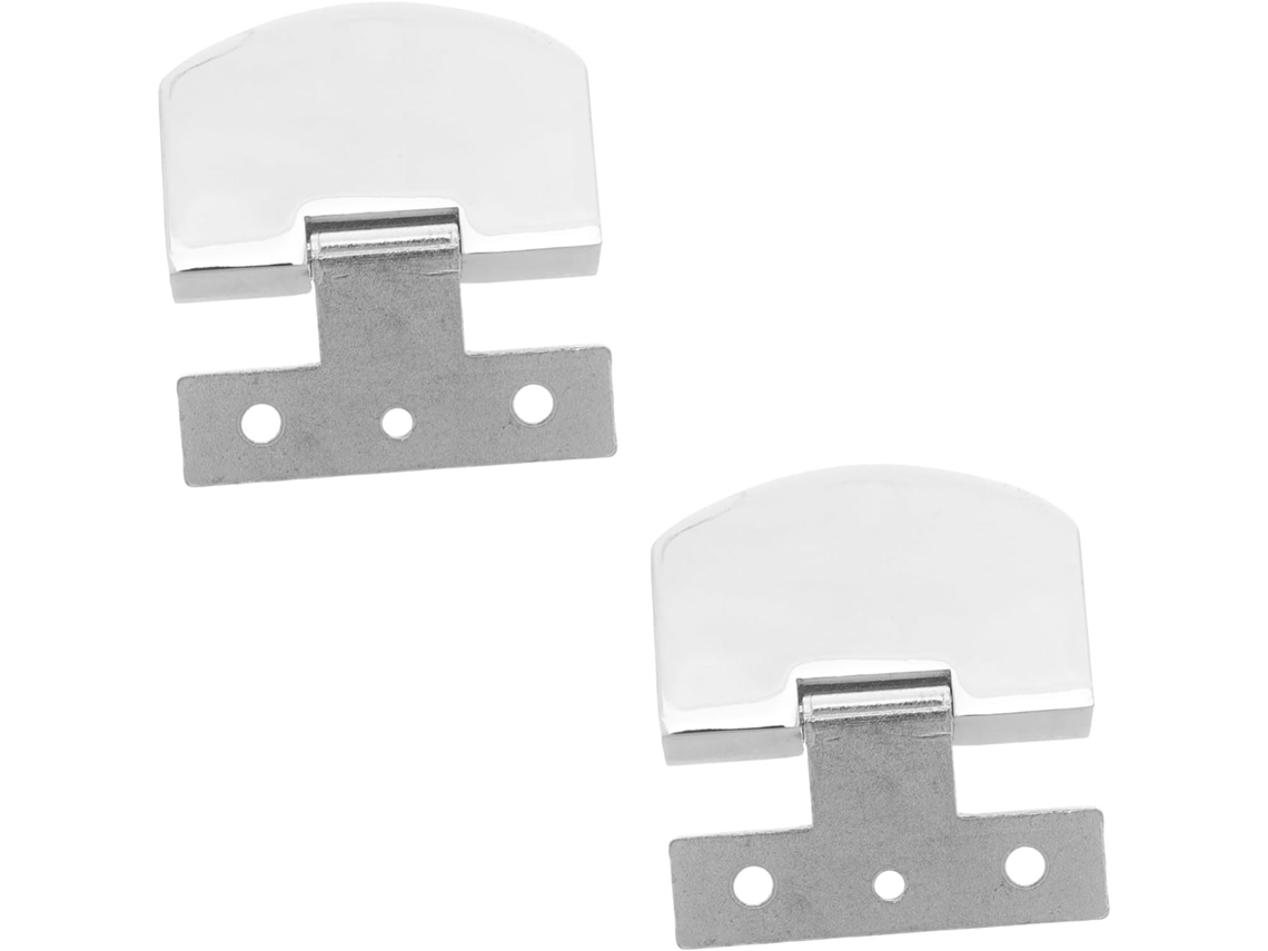 2 Dobradiças Pivotantes Prateadas Para Porta De Vidro, Fixação Em Box