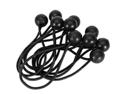 10 Elásticos Pretos Com Bolinhas Presas